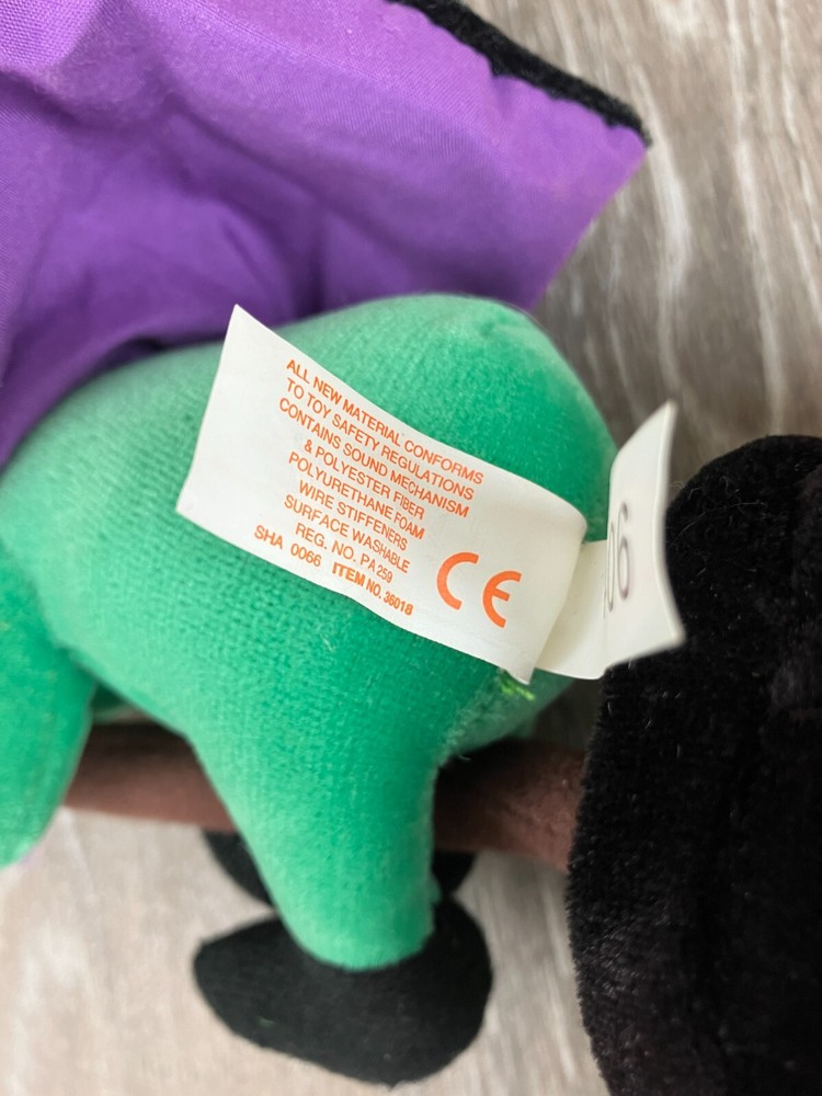 Halloween Witch Broom Cauldron Laughing Spinning Plush 11”