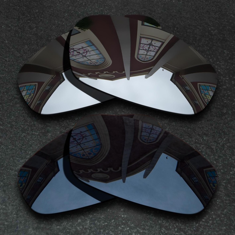 US Silver&Black Polarized Replacement Lenses For-Oakley Split Jacket