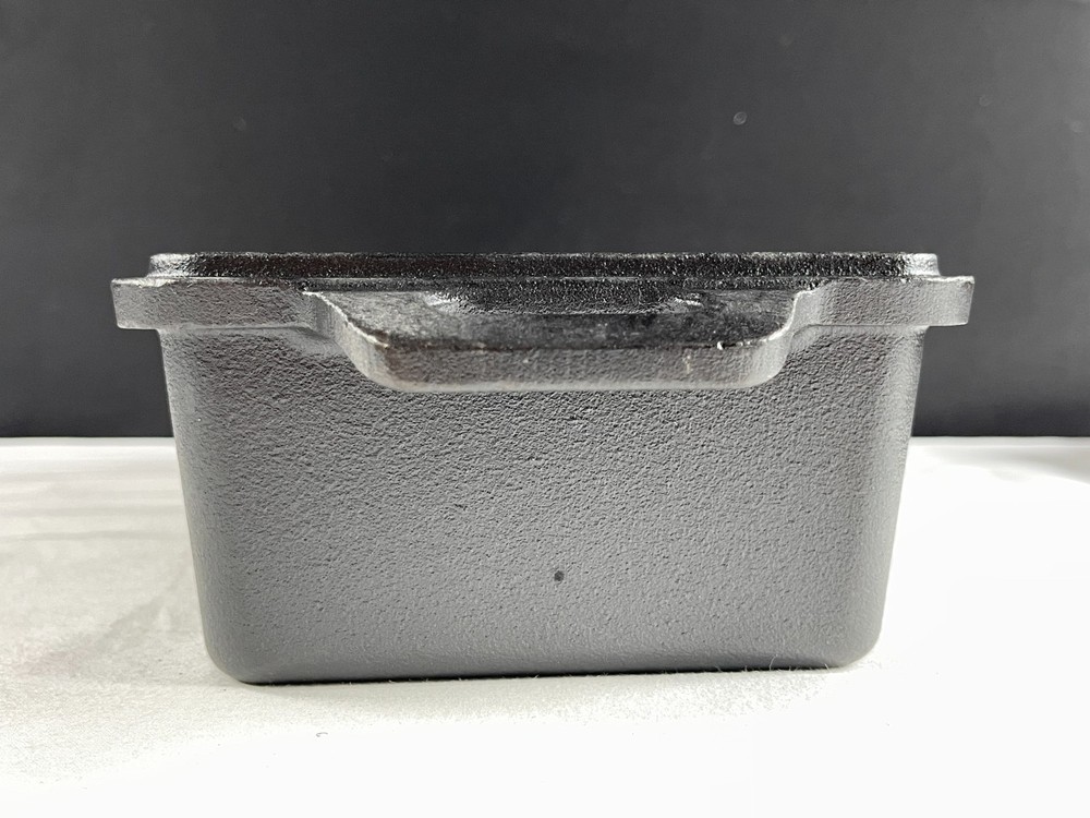 Northriver Casting Black Rectangular Cast Iron Loaf Pan Set 9"x5"