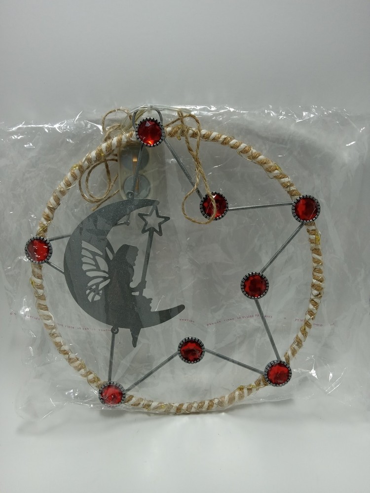 Dream Talisman string art illuminated wall decor with Pixie On The Moon