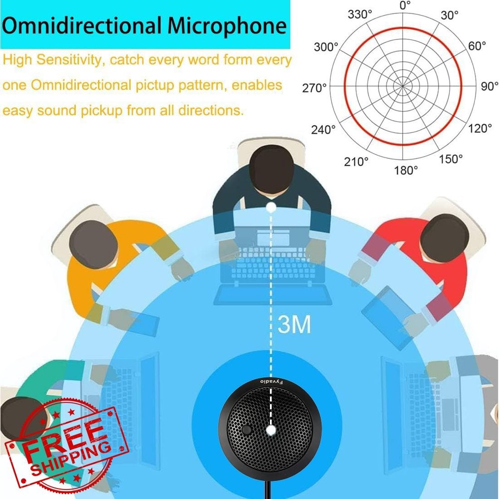 Fyvadio Conference USB Microphone PC Laptop