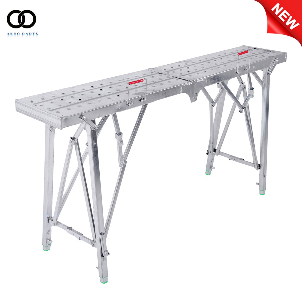 Scaffolding, Adjustable Height Work Platform Scaffold Tower Ladder Stool 1.6M