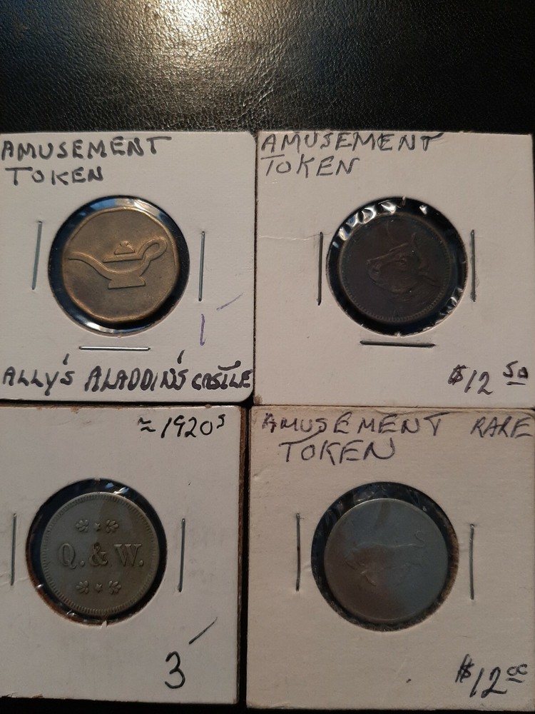 PRE WWII ARCADE TOKENS AMUSEMENT