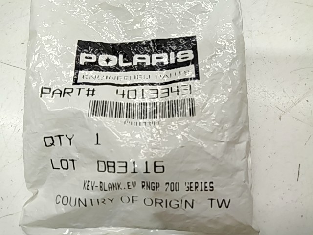 Blank Key - 2000 Polaris NOS