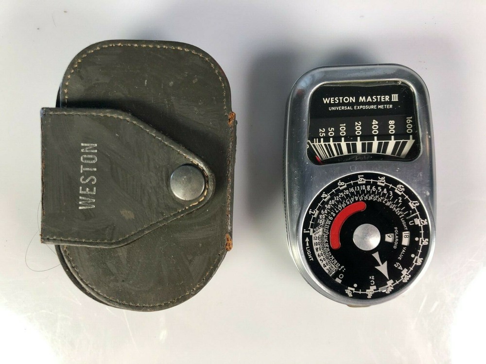 Weston Model 737 Master III Universal Exposure Light Meter With Leather Case