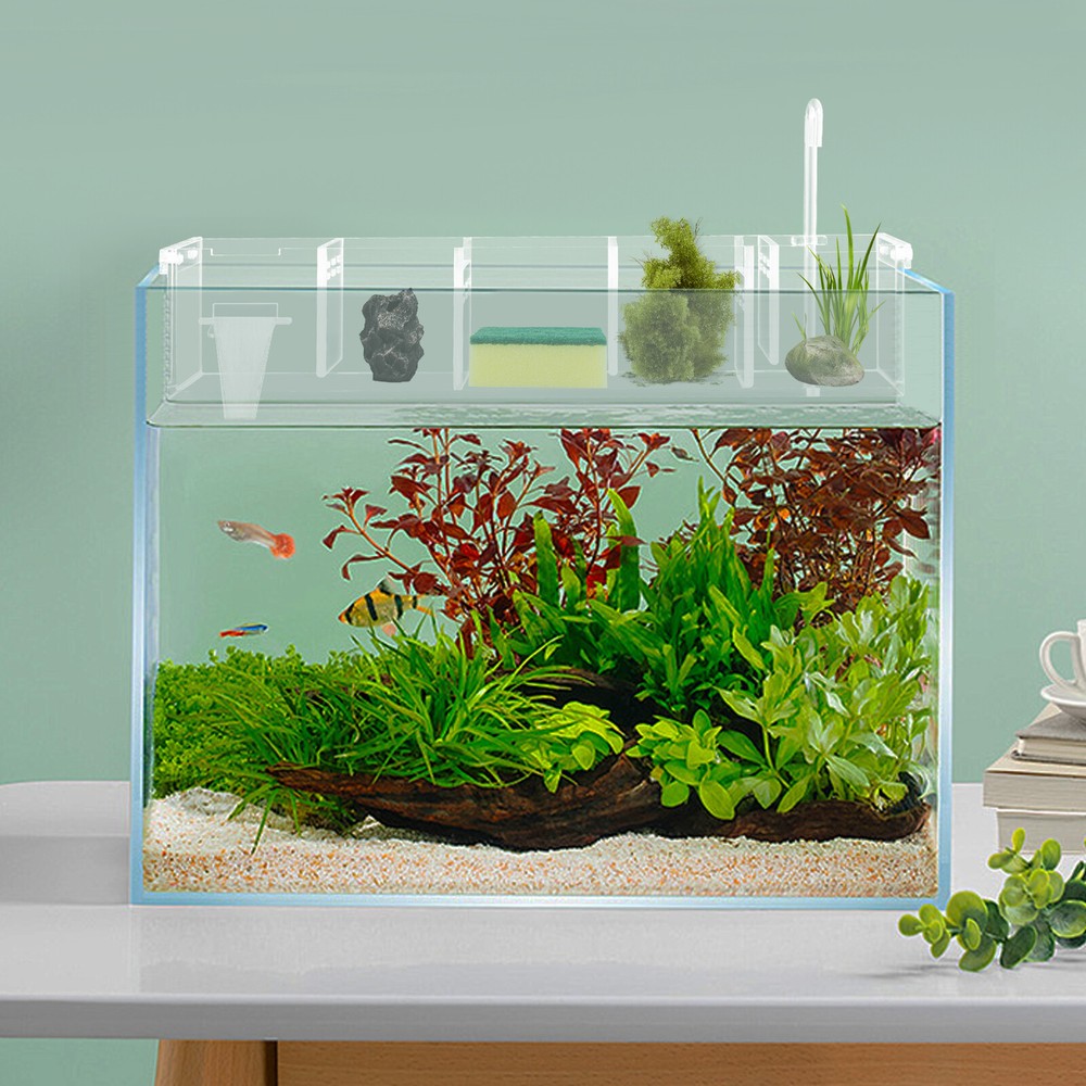 Fish Tank Aquarium Multi-functional External Acrylic Hang On Filter Box Supplies