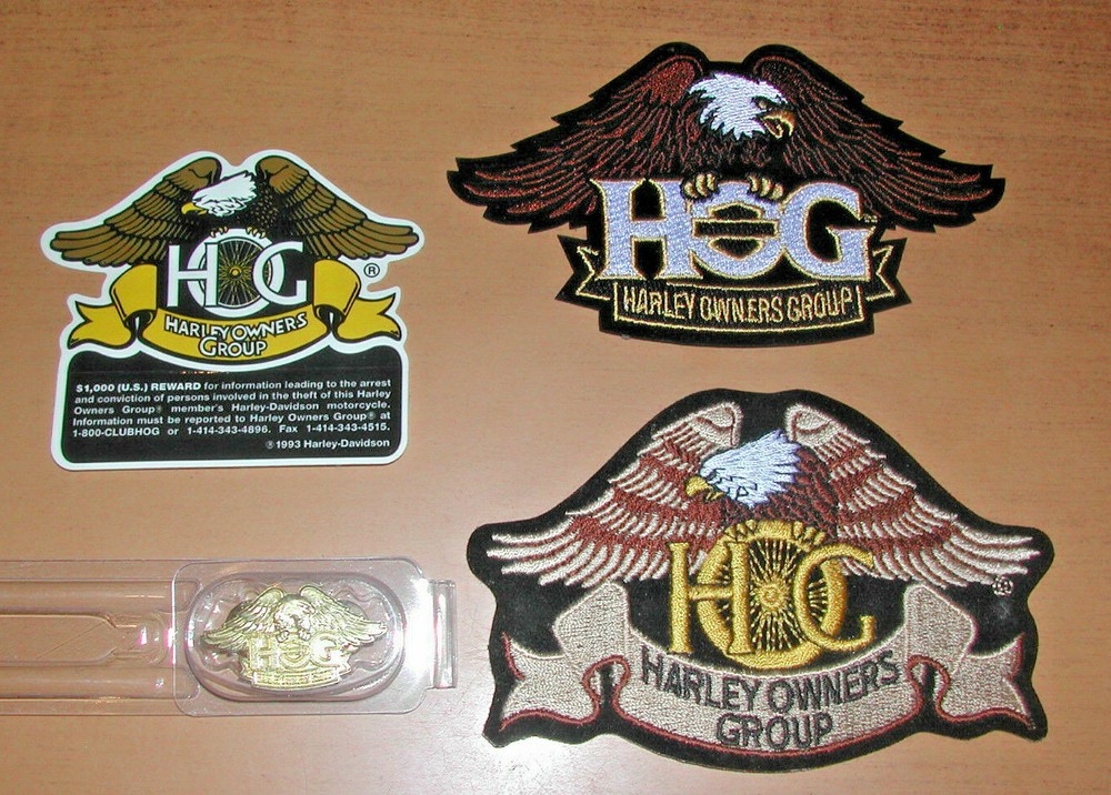 Harley Owner's Group Patches, Pin & Sticker