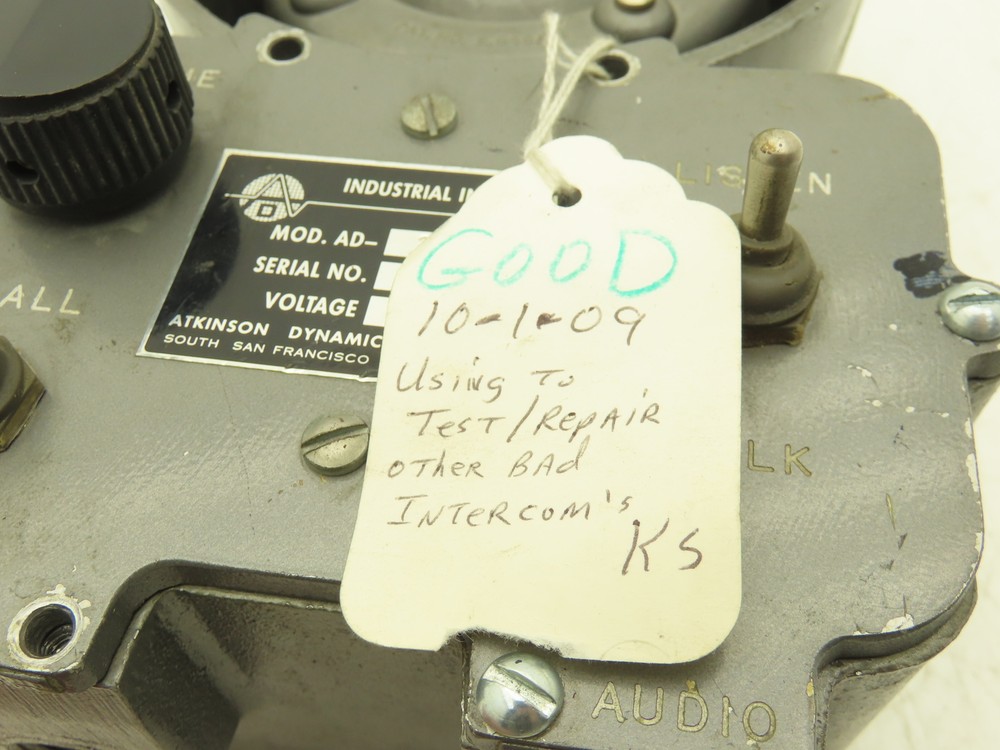 Atkinson Dynamics AD-27A Industrial Intercom Loudspeaker w/Call Button 120V