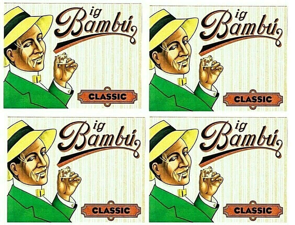 4 Packs Booklets of Big Bambu Cigarette Rolling Papers
