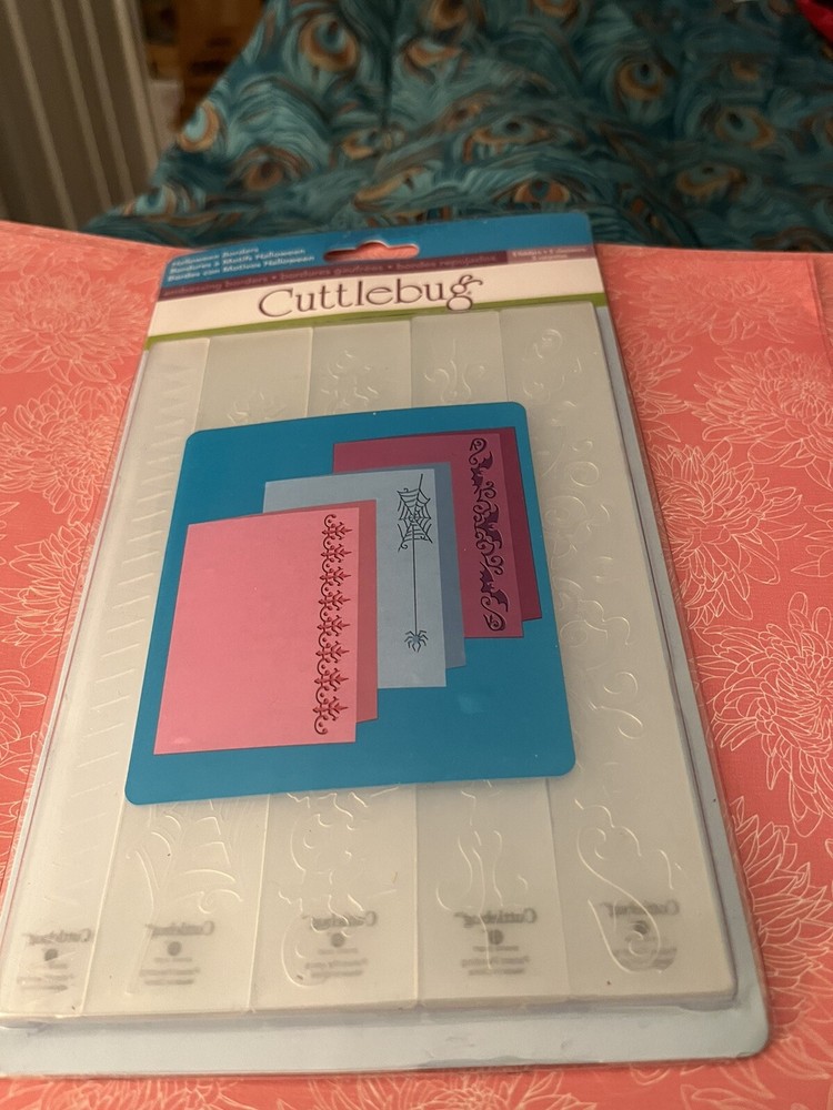 Cuttlebug 5 Halloween Embossing Borders 1" wide x 7" long.