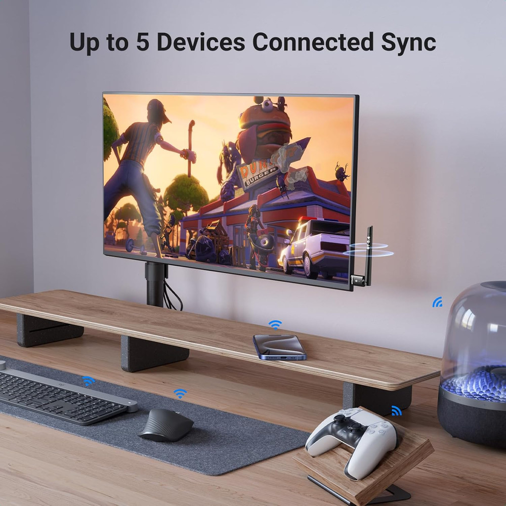 UGREEN Bluetooth Adapter for PC, Bluetooth 5.4 Long Range Dongle Receiver EDR &