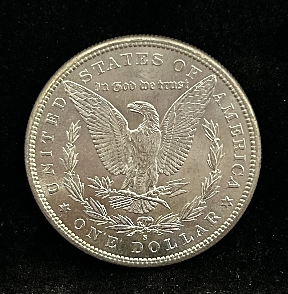 1881-S MORGAN SILVER DOLLAR, BU, STUNNING Example