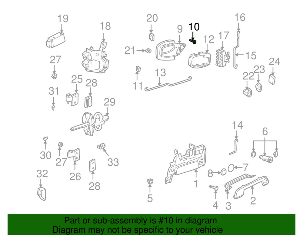 Genuine BMW Handle Inside Bolt 07-14-7-117-570