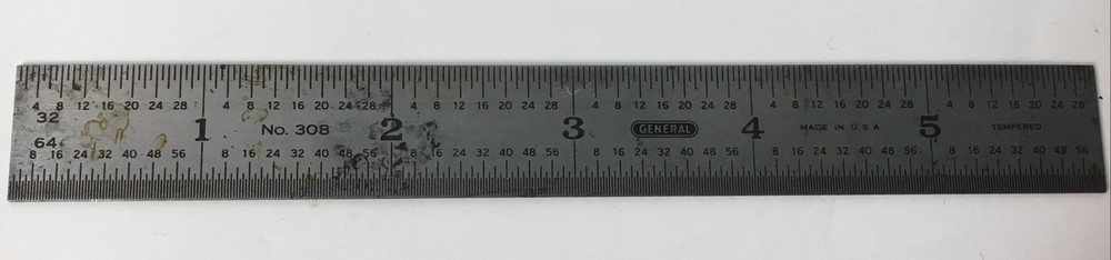 General 6” Tempered No.308 Decimal Equivalent On Back