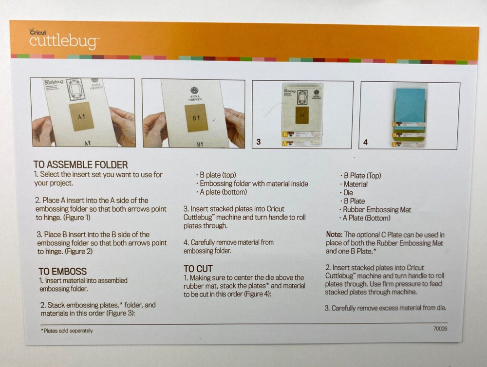 Anna Griffin Cricut Cuttlebug Assorted Embossing Frame Folders And Sentiments #4