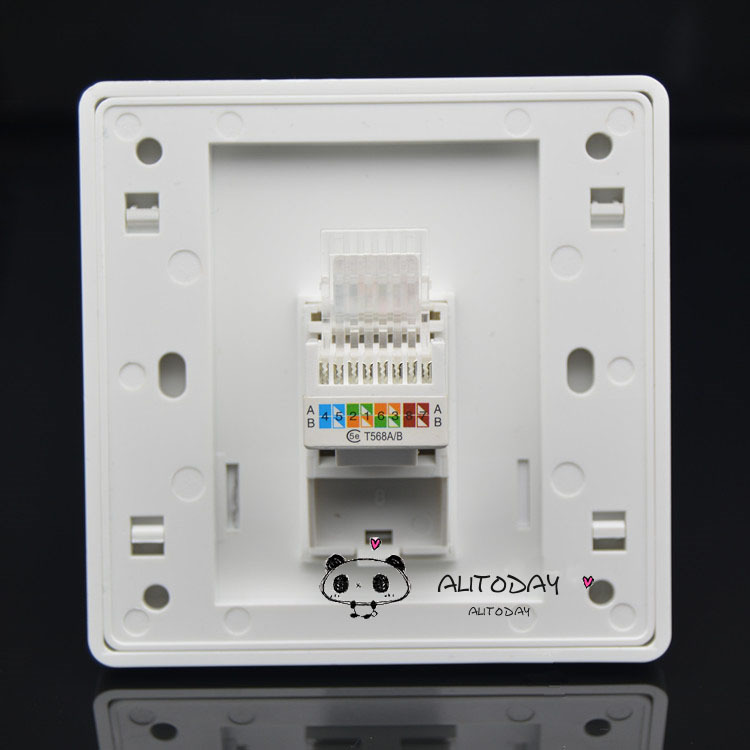 Wall Socket One Port Socket Network Ethernet LAN CAT5 5e Panel Faceplat RJ45