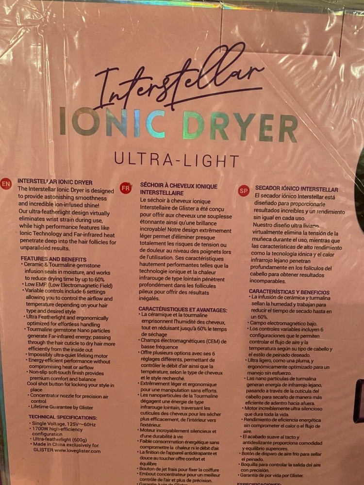 Interstellar Blow Dryer with Adjustable Airflow Technology- NEW!