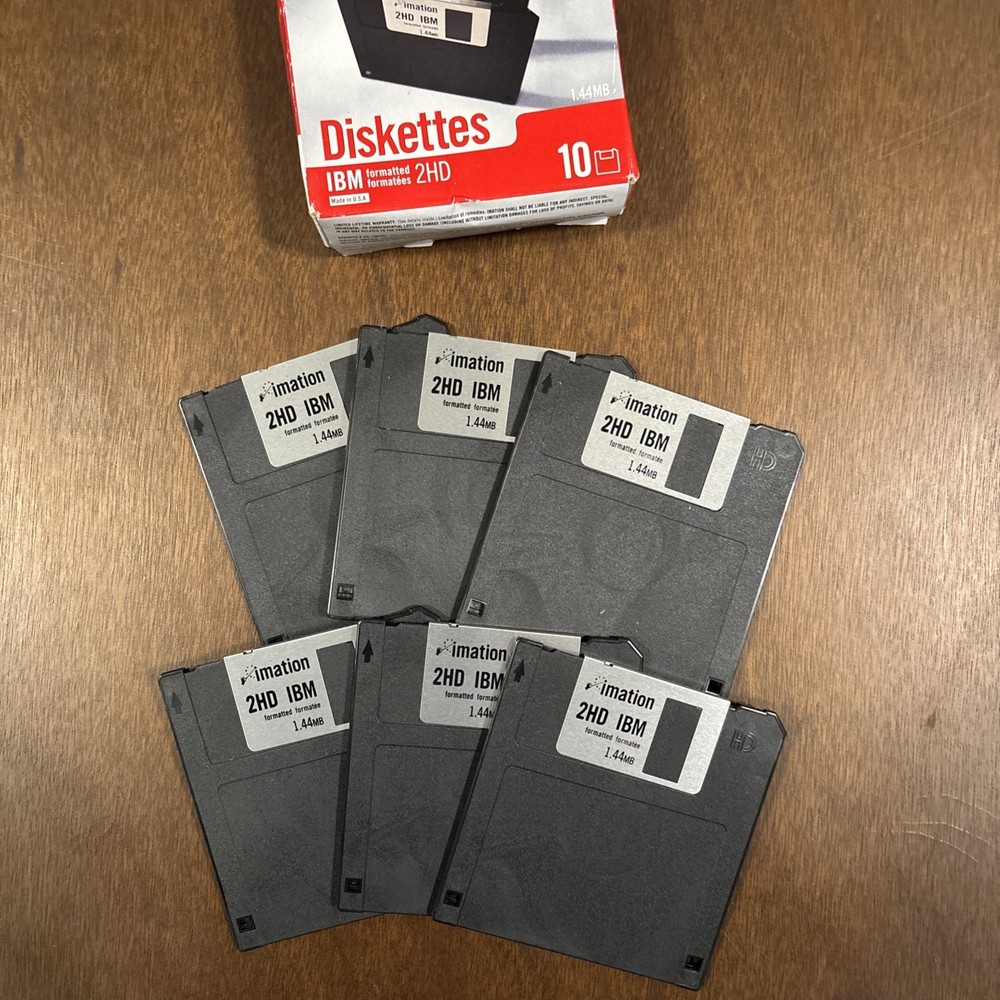 Imation Diskettes IBM Formatted 2HD 6 Pack 1.44 MB. E