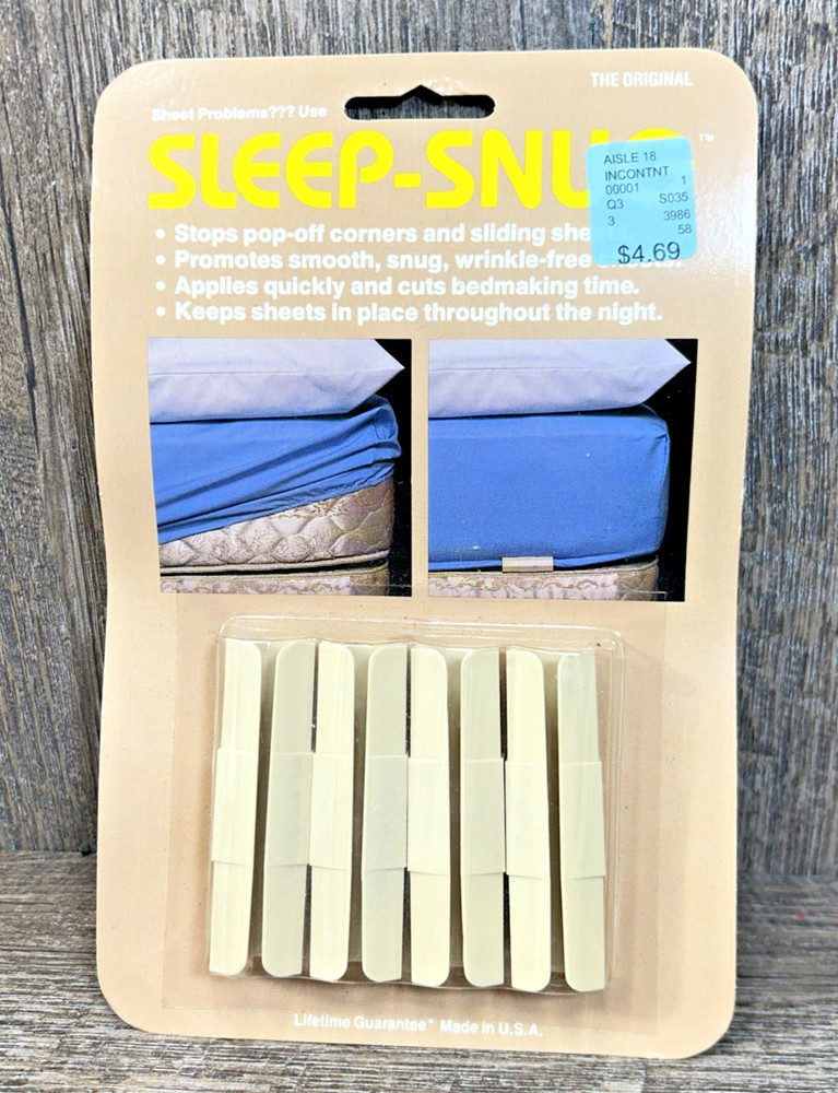 Set of (2) SLEEP-SNUG Bed Sheet Holder Clips Pack (4 pc) Keep Sheets Snug