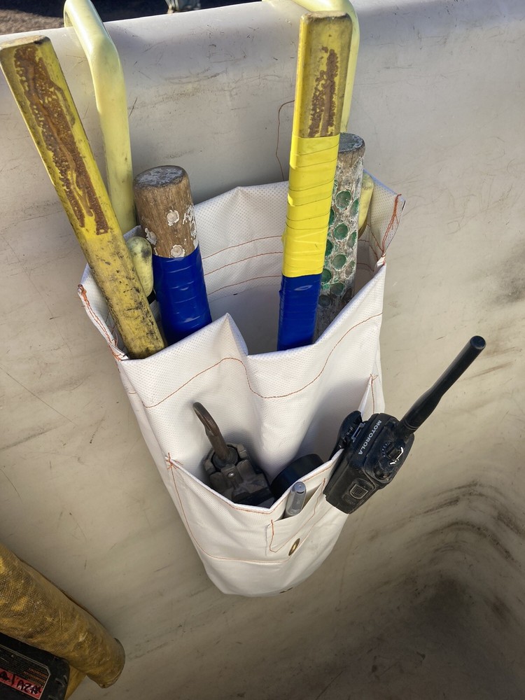 Lineman Bucket Bag, Compression Tool/ACSR Cutters Holder, Lineman Tool, White