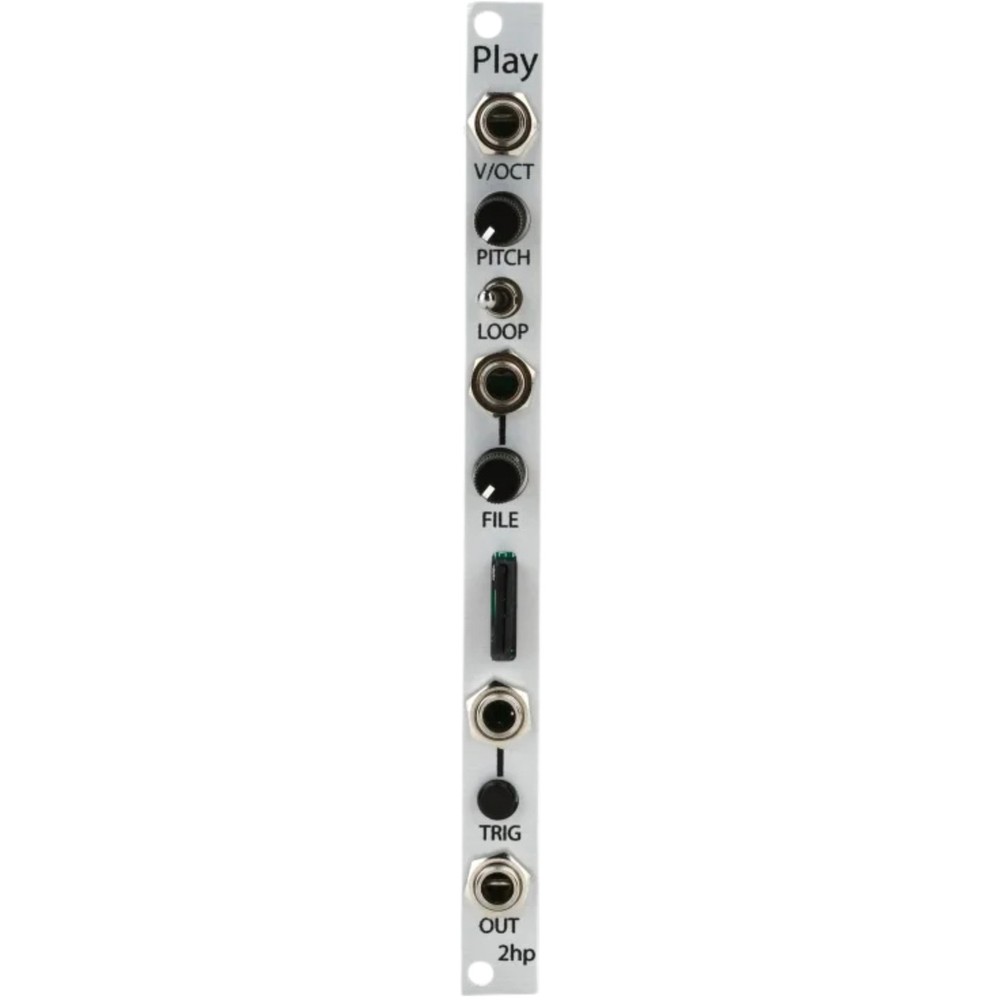 2hp Play Sample Player Eurorack Synth Module, Silver