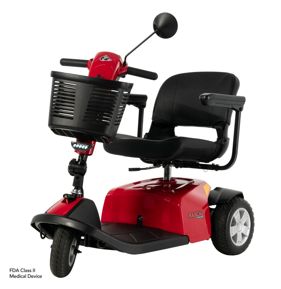 Rascal Conquest 3-Wheel Scooter, Mid-Size & Durable, Easy Disassembly