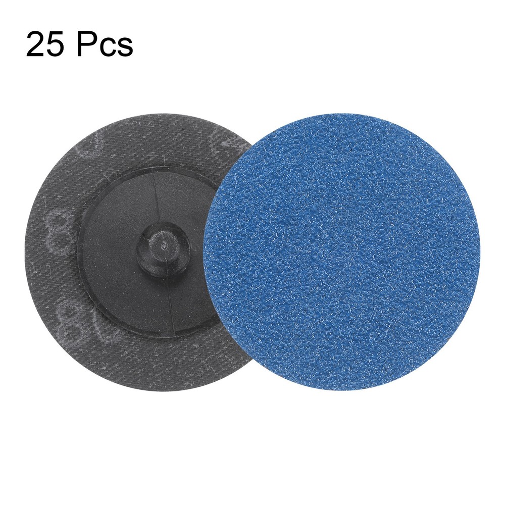 25pcs 2" 80 Grit Quick Change R-Type Sanding Discs Aluminum Oxide Green