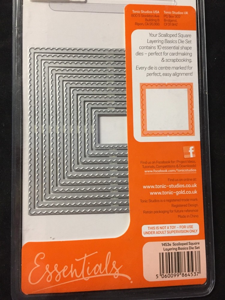Stampin' Up! Tonic Studios "Essentials" SCALLOPED SQUARE LAYERING SET ***NEW***