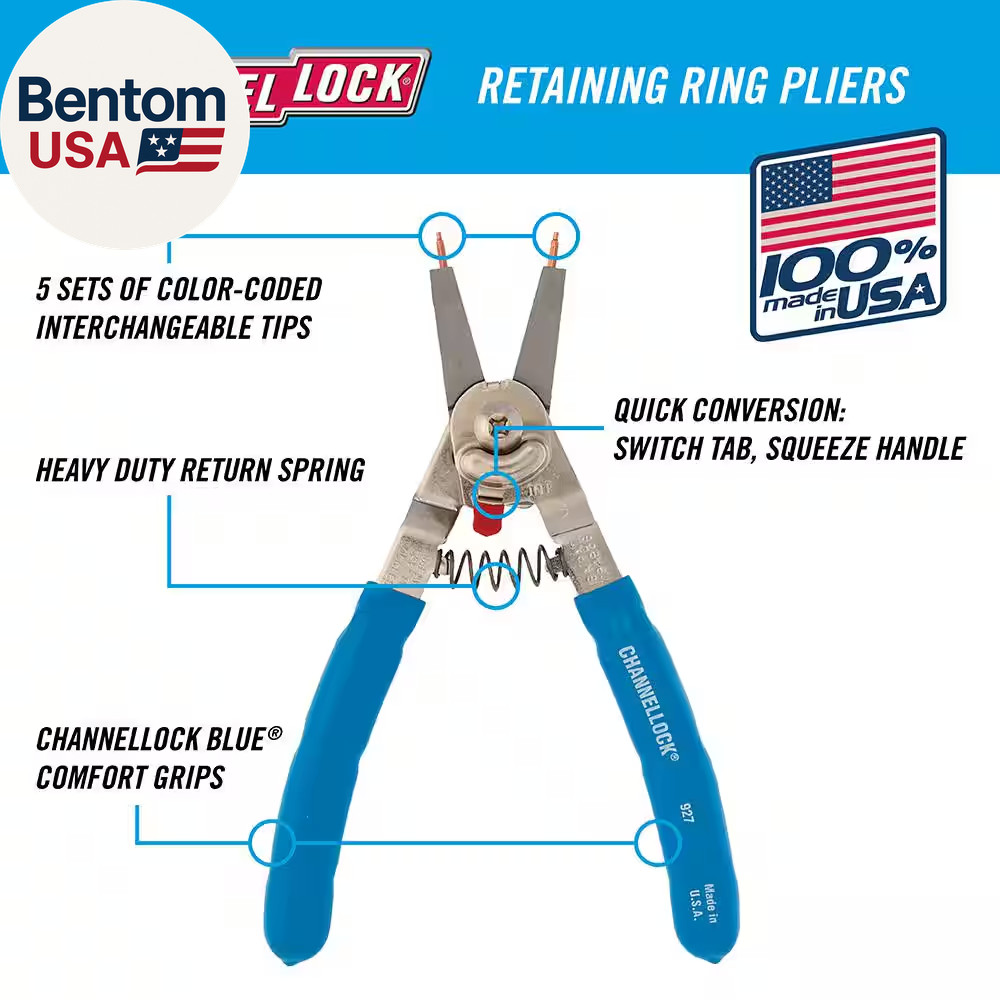 8 In. Retaining Snap Ring Pliers