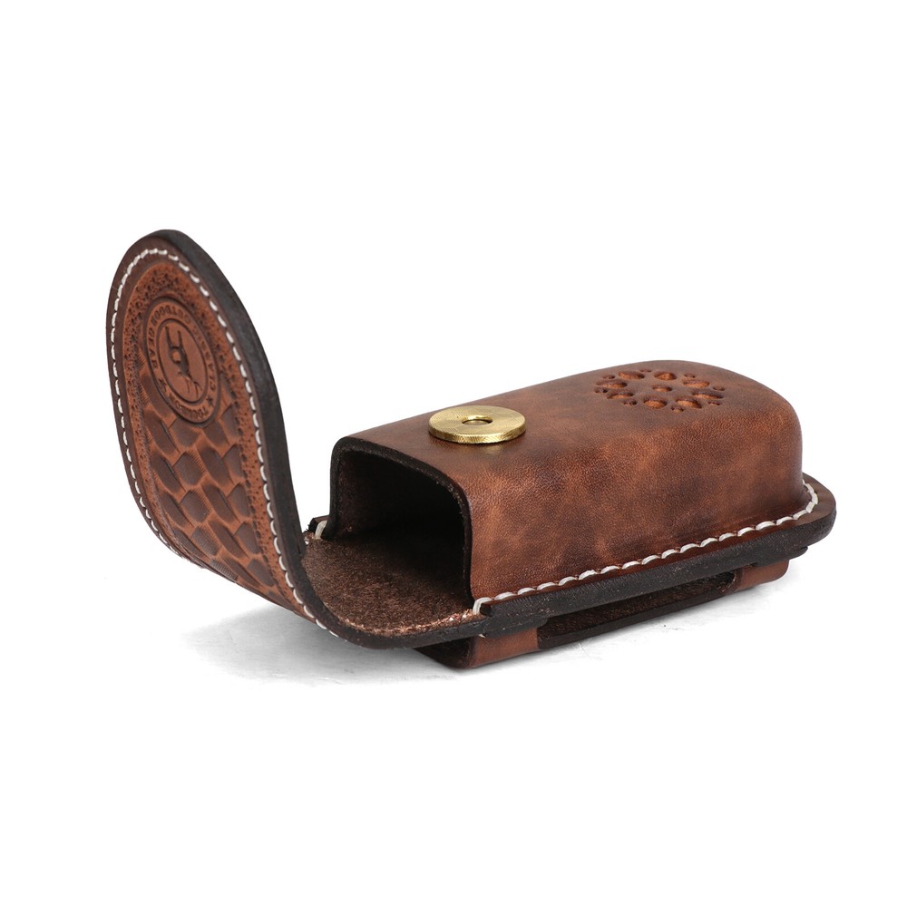 TOURBON Leather Multitool Belt Holster Folding Knife Horizontal/Vertical Sheath