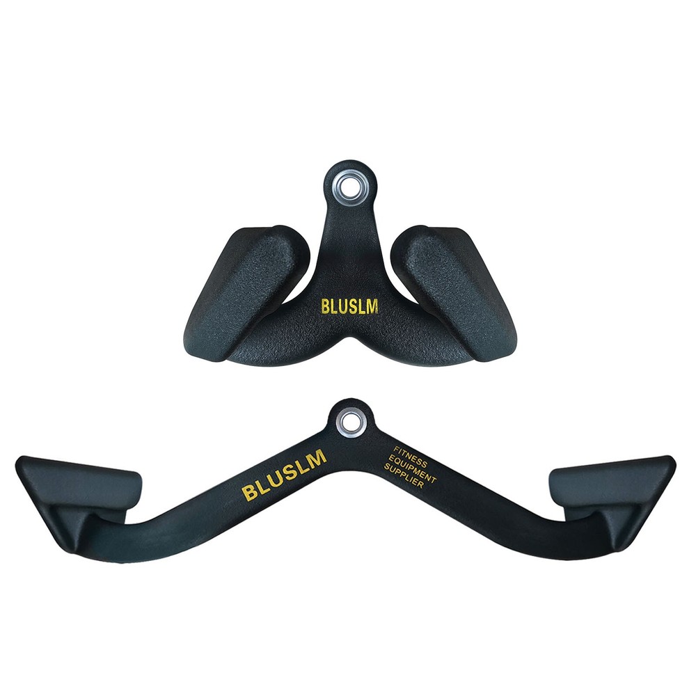 2Pcs LAT Pull Down Bar for Cable Machine Pulldown T Bar V Bar Cable Attachments