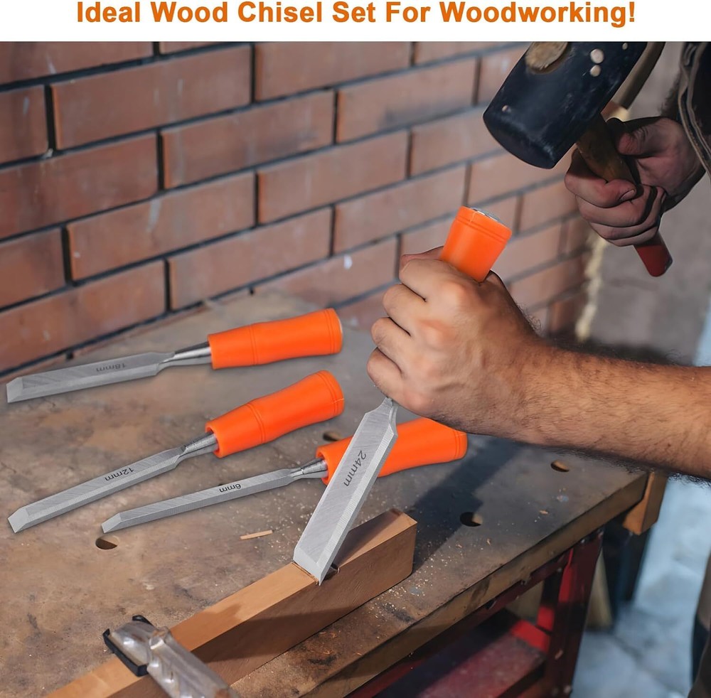 4 Piece Wood Chisel Sets Woodworking Tools Set, Chisels for 4 Pack
