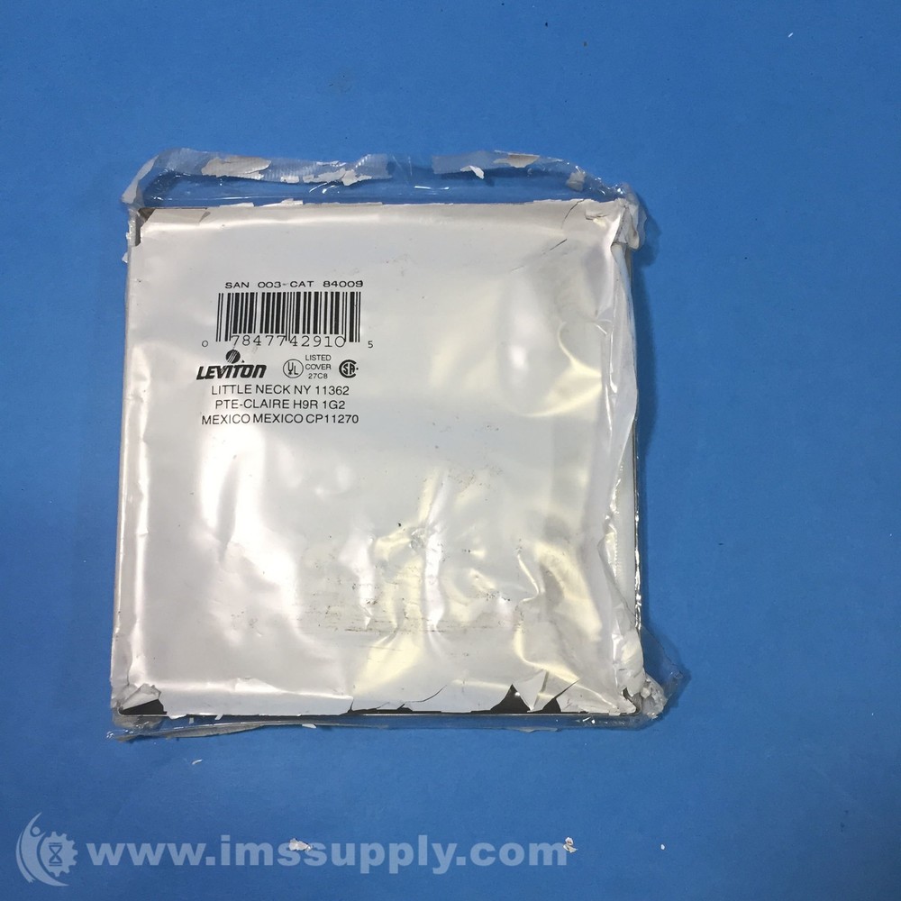 Leviton 84009 2-Gang Toggle Switch Wallplate FNOB