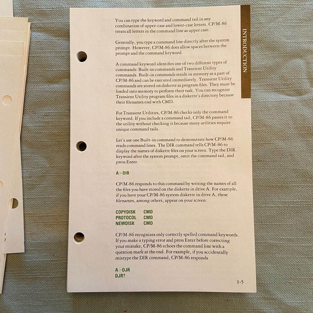 IBM Personal Computer CP/M-86 Operating System Language Series 1st Ed. 1982 Book