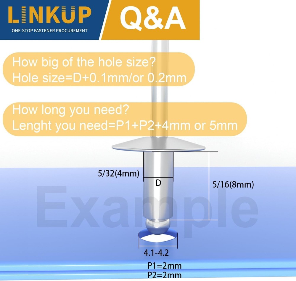 Pop Rivets Assortment Kit 600pc 15 Sizes