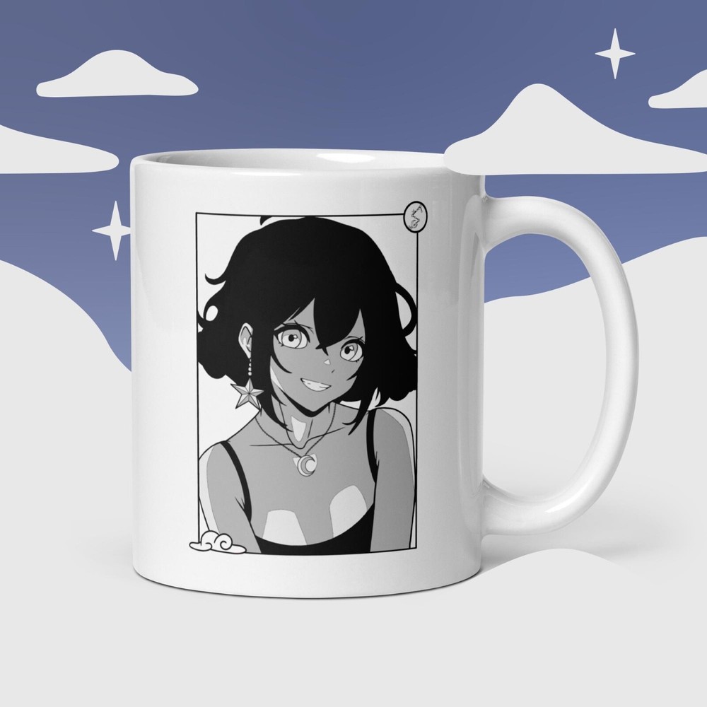Nightfall Grace | White glossy anime mug