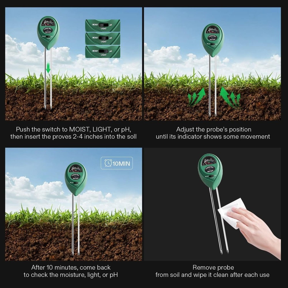Soil Tester 3-in-1 Green 10