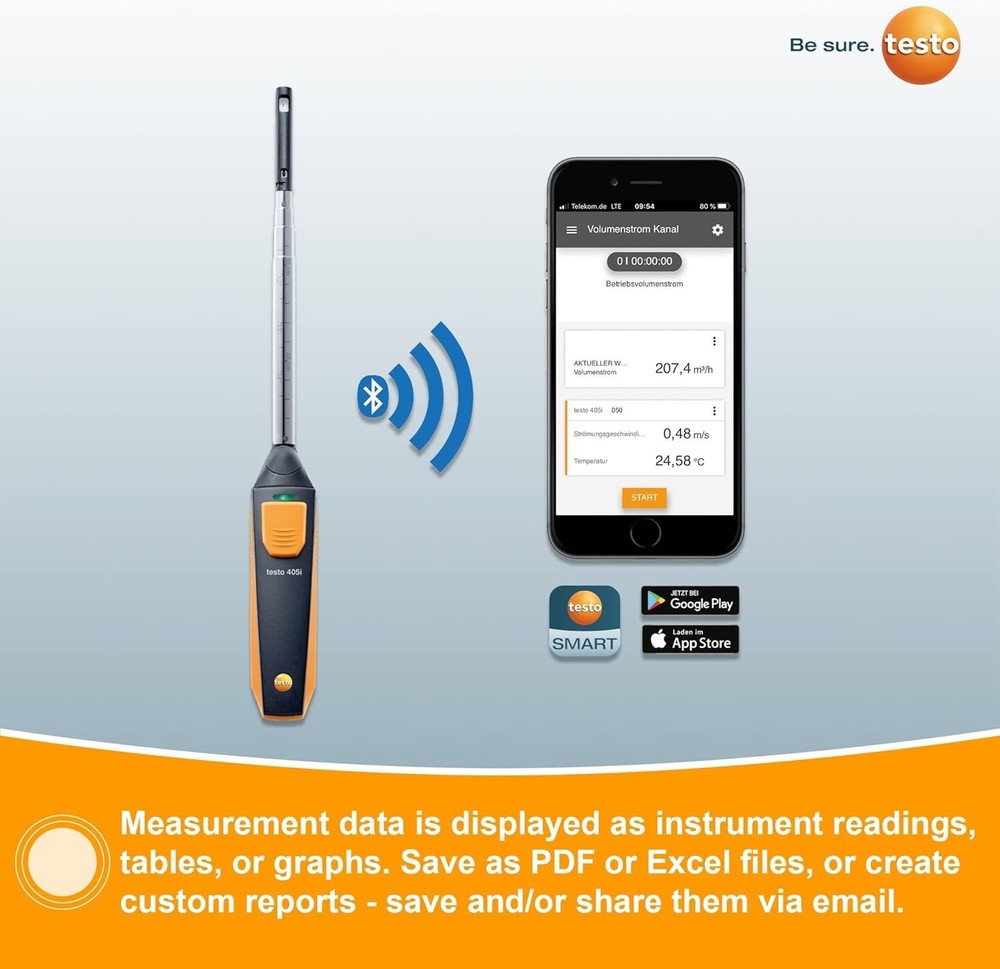 Precision 405i Airflow Anemometer – Bluetooth Enabled for Easy Tracking