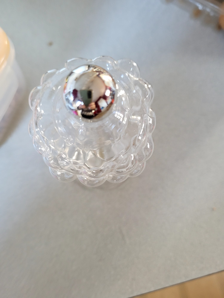Grappa di Prosecco.Hand Blown Glass Bottle Grape Design.New 1996