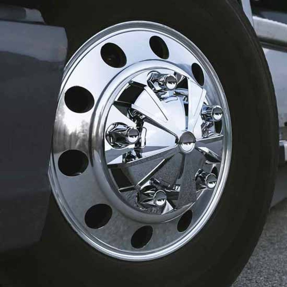 33MM Chrome ABS Plastic Mag Wheel Style Nut Cover - Thread On