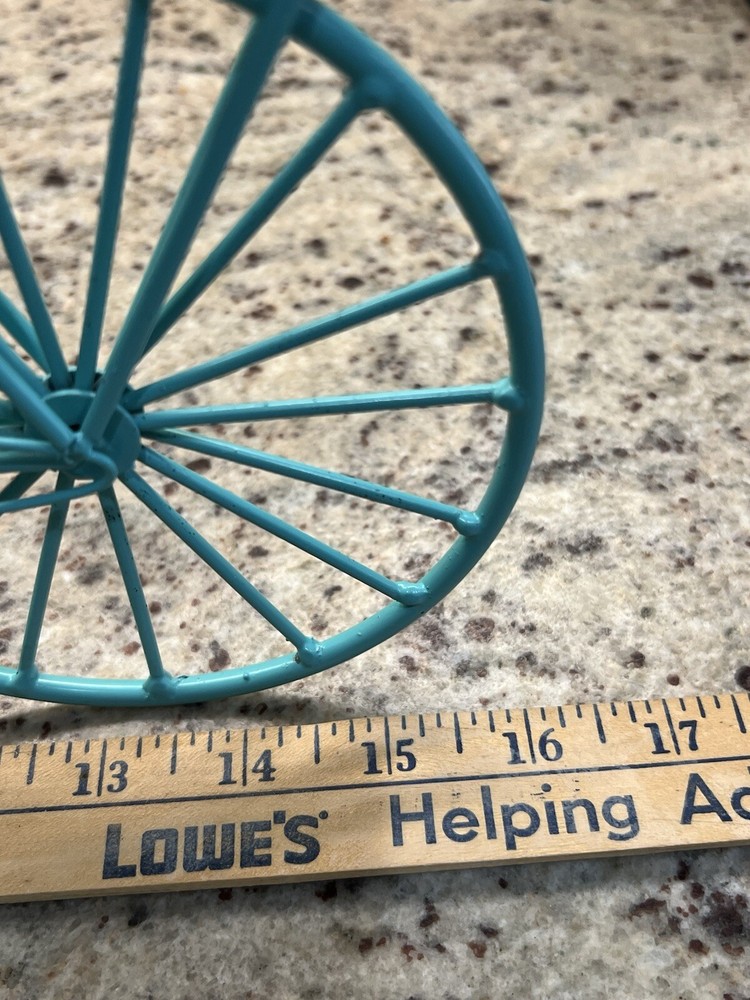 Vintage Look, Bicycle Clock, Mantle, Shelf Paris Teal