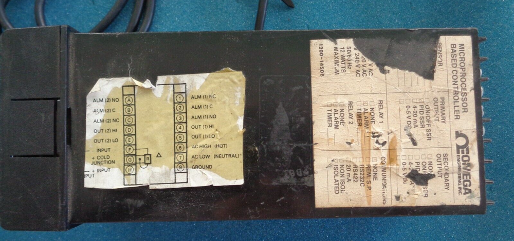 Vintage Early Model Omega Microprocessor Based Controller, 120VAC