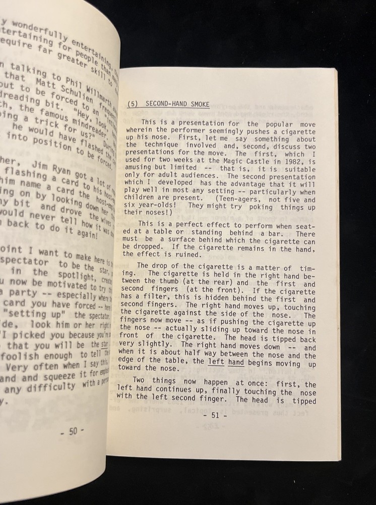 Vintage Eugene Burger Intimate Power Magic Book 1983