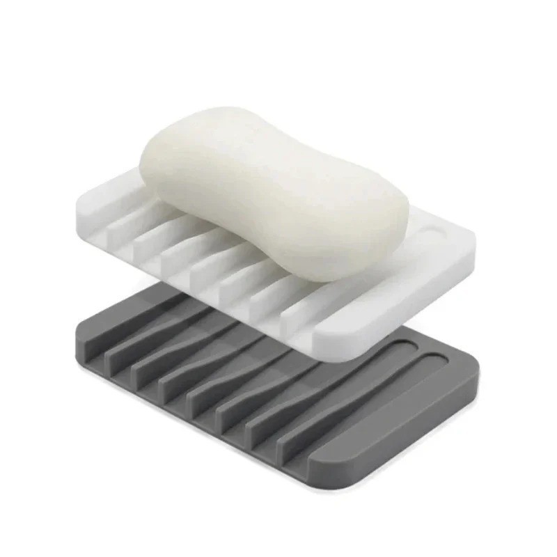 Self‑Draining Silicone Soap Dish (1 Pc)