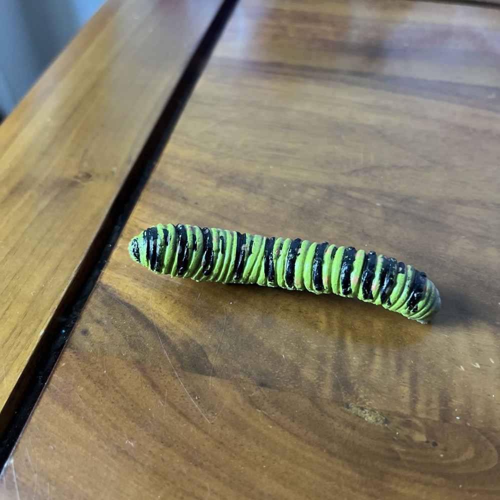 Monarch Caterpillar Plastic Toy 2.5” Realistic Bug Creepy Crawly Creature Prank