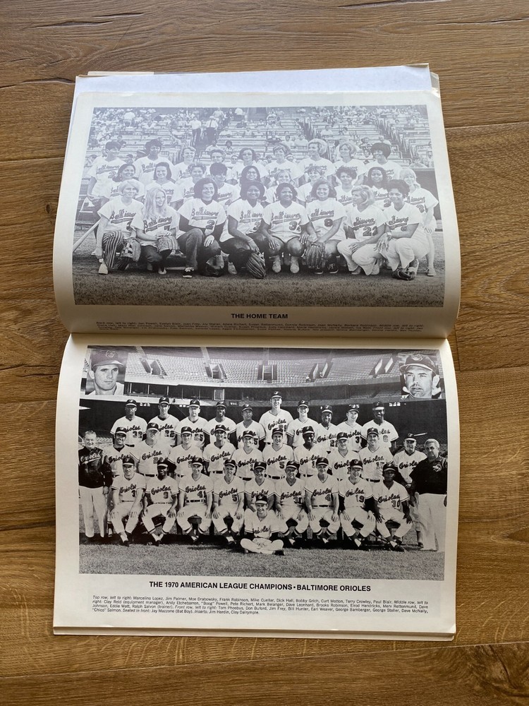 1970 Cincinnati Reds at Baltimore Orioles World Series Baseball Program Unmarked