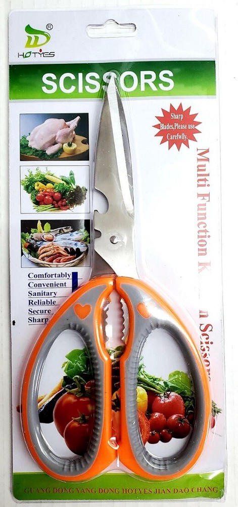 Multi Function Kitchen Scissors Sharp Blade Cooking Bottle Opener Scraper Nuts