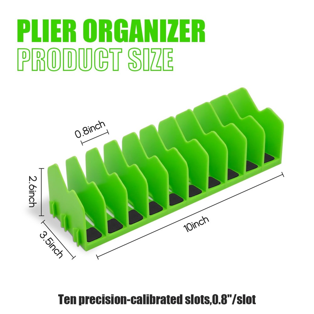 4 Pack Plier Organizer Rack Pliers for Tools Cutters with Extendable Design