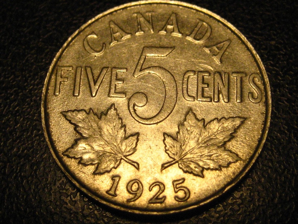 1925 Canadian Nickel KEY DATE