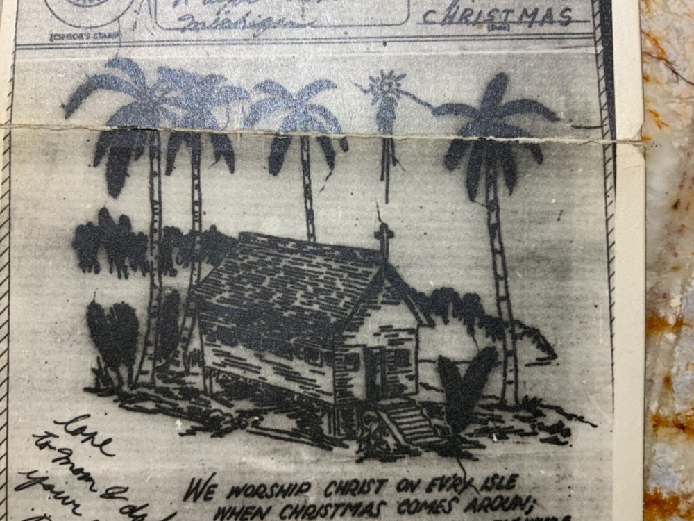 WWII V-Mail 77th Construction Battalion SeaBees Naval Censor Christmas Letter